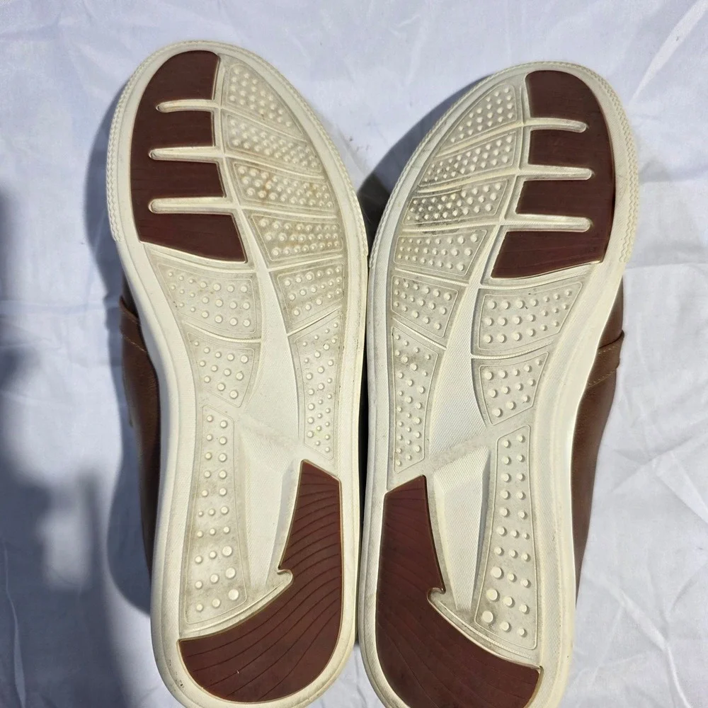 Jousen Milan Mens Brown Slip On Loafers Casual Dress Shoes Size 11